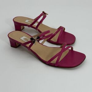 Vintage Talbots Size 7 Pink Crystal Dragonfly Sandals Flat Summer Shoes Women’s*